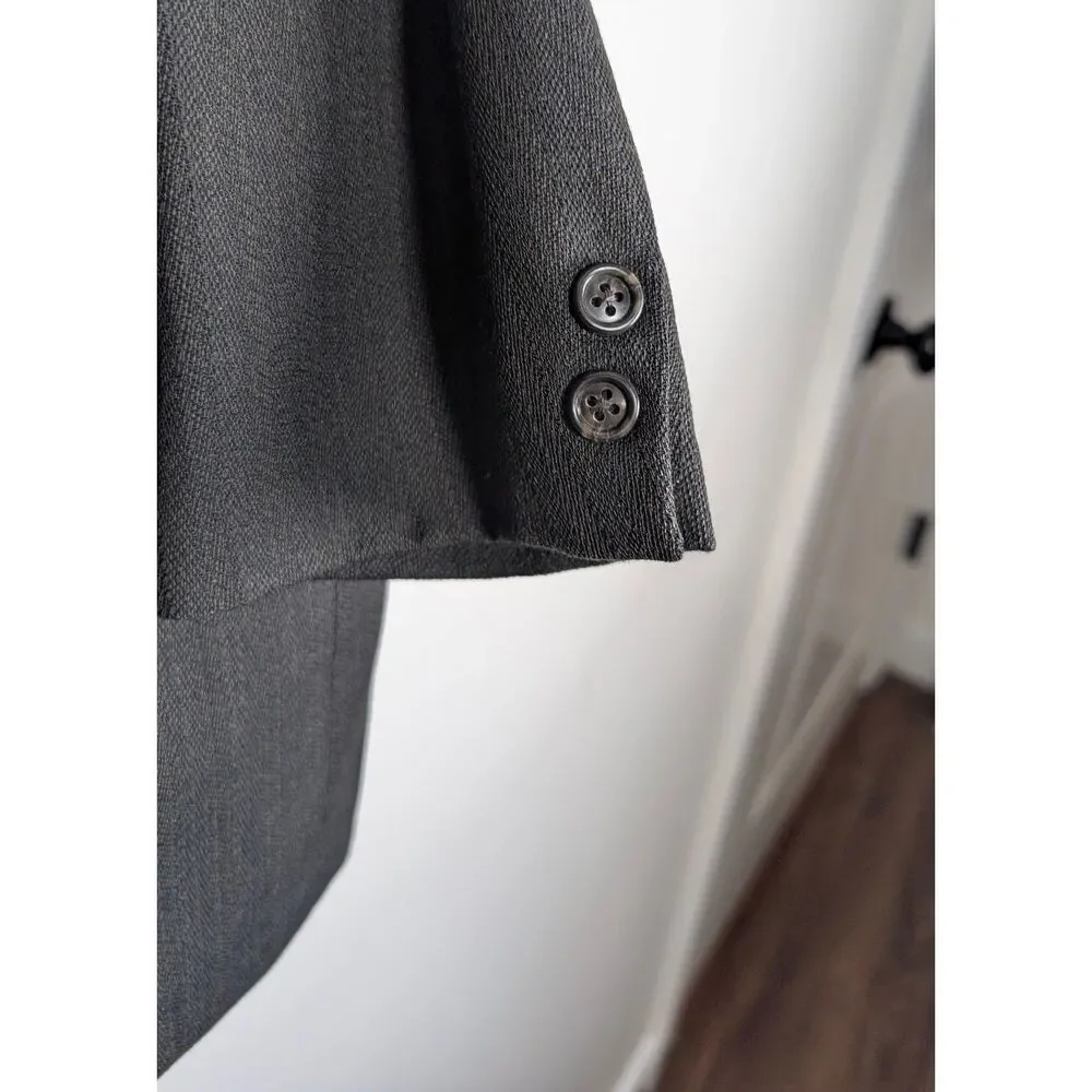 Vintage Terzo Uomo 38R Charcoal Sport Coat Blazer Old Money Union Made USA